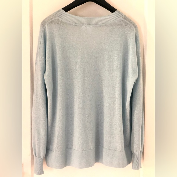 GAP FACTORY LINEN BLEND VNECK LONG SLEEVE SWEATER - Picture 9 of 15